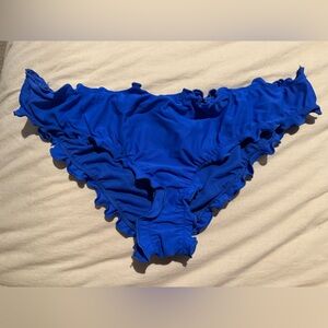 Hollister Royal Blue Ruffled Swim Bottom